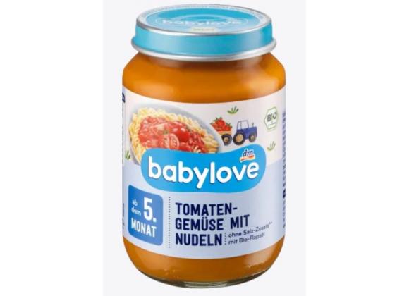 babylove Bio bébimenü paradicsomos zöldség tésztával